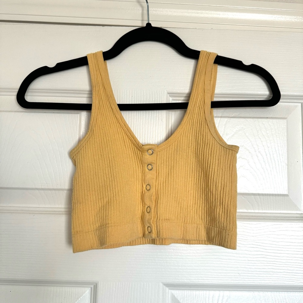 Urban Outfitters Yellow Crop Tank